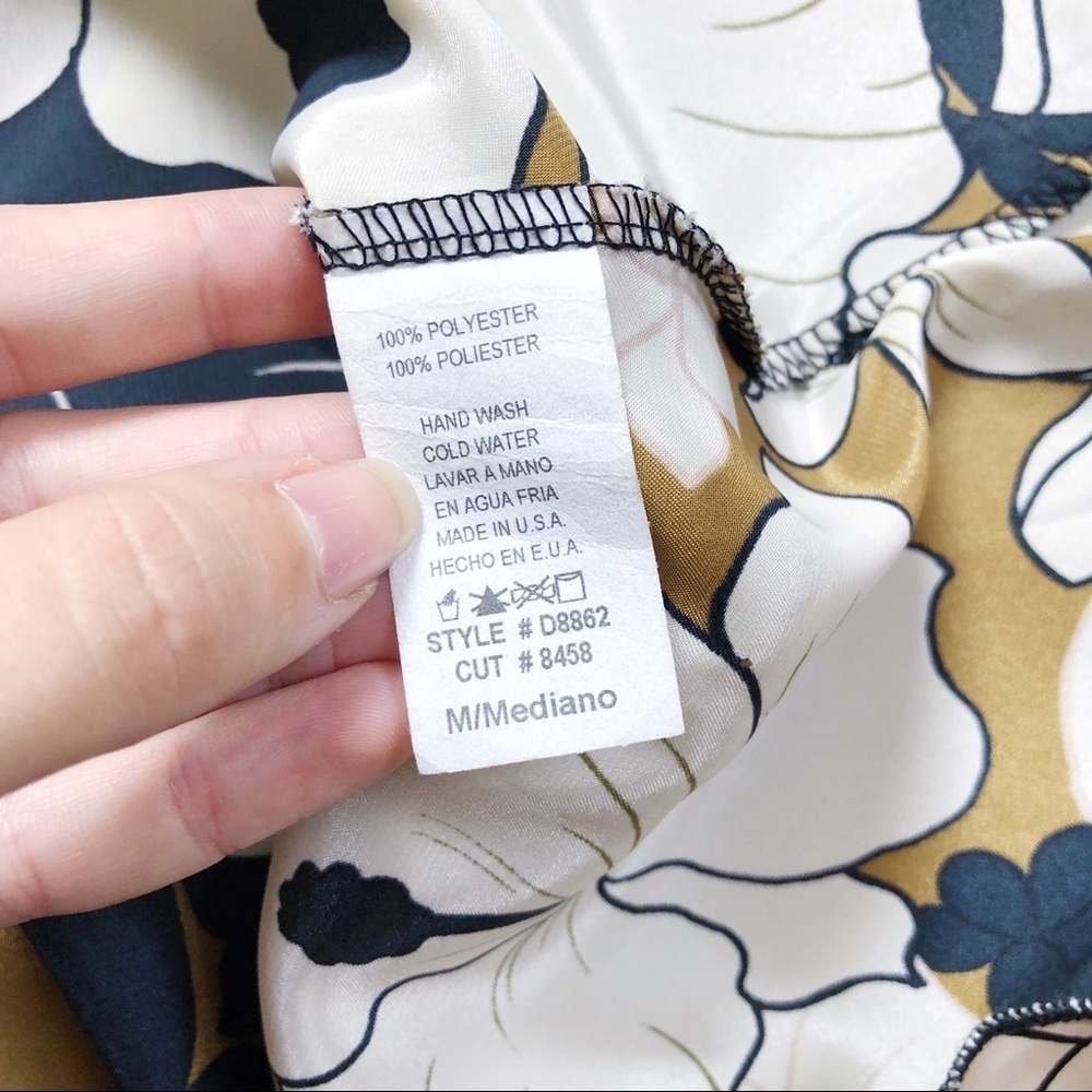 vintage • Y2K Forever 21 slip dress silky midi handkerchief hem bias floral - Picture 9 of 14